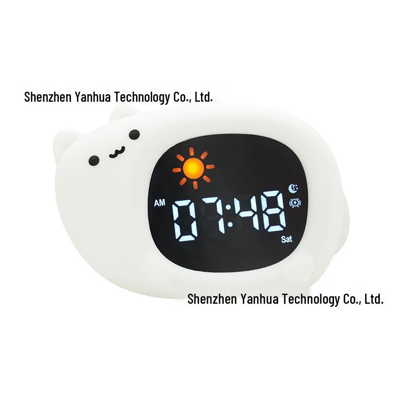 

Силіконовий будильник для дітей з сонцем: Нічник для тренувань сну з РК-дисплеєм Cat