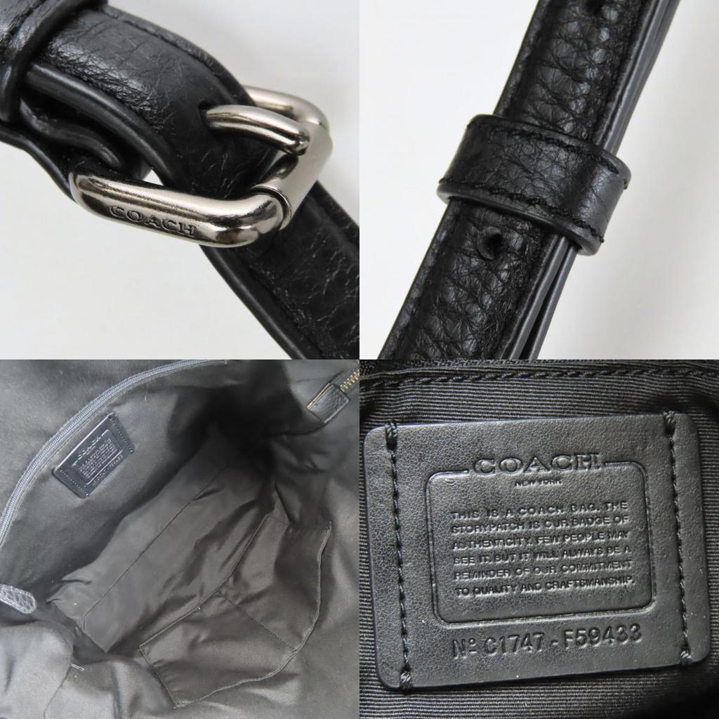 Used COACH Tote Bag F59433 Satchel Lunch Floral Nylon/leather black Red Shoulder