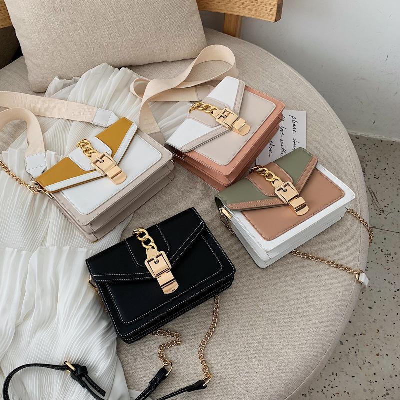 Buy Contrast Color Leather Crossbody Bags For Women Travel Handbag