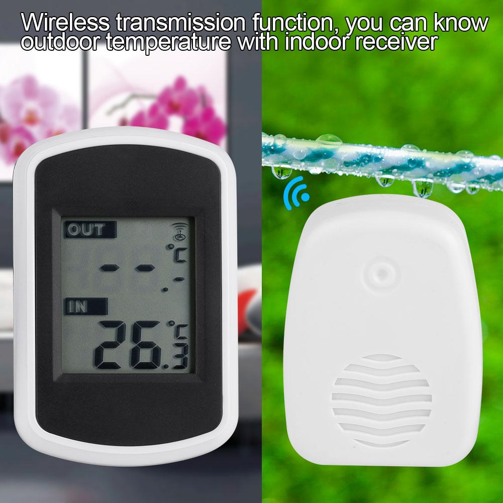 Wireless Thermometer Transmitter   Receiver Indoor & Outdoor Temperature Meter for