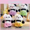 Panda Cartoon Cute Chef Plush Keychain Holder Colorful Pants Gift Accessories