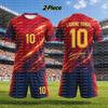 2026 Special NO.10 Yamal Fan Football Jersey Tee Shorts Set Kids Spain Fans Shirt and Shorts,Single Top Available,2 Piece Set