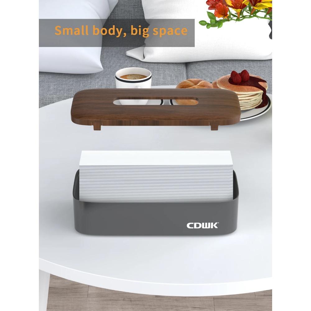Desktop Tissue Case Wood Grain Napkin Holder Organizer for Bathroom Toilet Car Table Storage Paper Tissue Box Dispenser