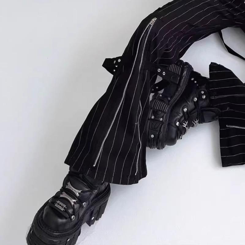 Punk Style Women Thick Bottom Shoes For Woman's Lace-Up Round Toe Man Platform Sneakers Ladies Dad Shoes Gothic Ankle Boots