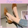 Elegant French Vintage 2023 High Heels Women Pointed Toe Suede Shallow Mouth Pumps