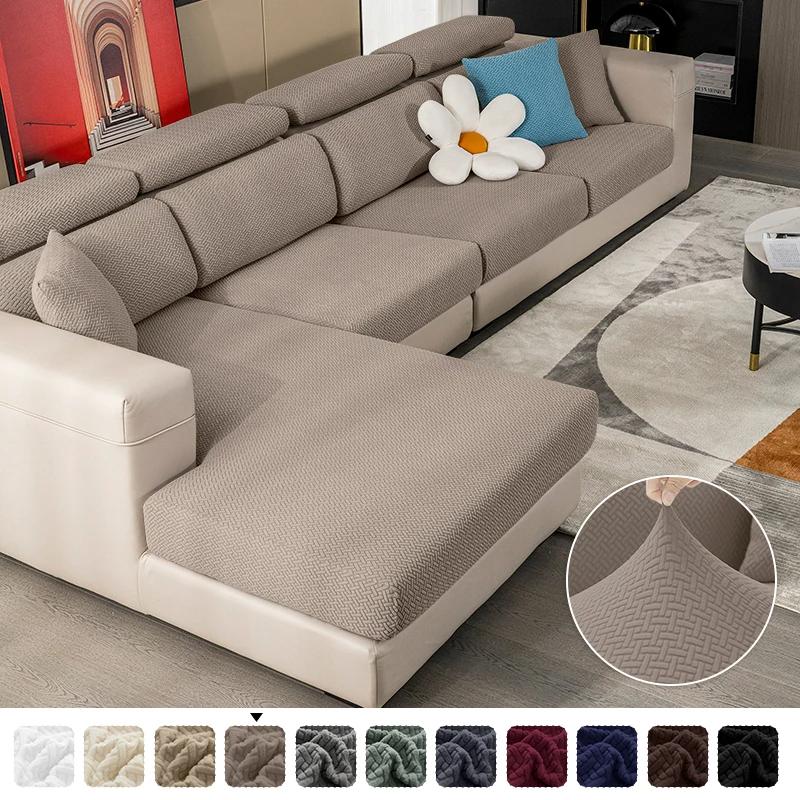 Fodera Spessa Jacquard per Cuscino Seduta Divano Protezione Mobili Copridivani Elasticizzati per Soggiorno Coprisedile Estraibile Bambini Animali Domestici