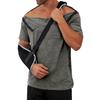 Herren Kurzarm-Regenerationsshirt mit durchgehender Knopfleiste und abnehmbaren Seiten Adaptives Oberteil zur Unterstützung der Mobilität