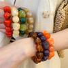 Acrylic Irregular Square Round Beaded Bracelets for Women Colorful Geometry Resin Bangles Simple Hand Jewelry Accessories