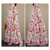 DIMANAF New 2026 Women Plus Size Spring Summer Beach Long Dress Elegant Lady Loose Oversize Maxi Floral Print