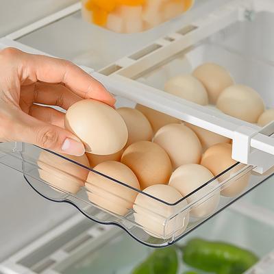 Reținere transparentă pentru depozitarea ouălor, tavă, distribuitor, frigider, dulap, sertar, organizator reutilizabil pentru legume