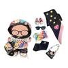 HXLGR Doll Fashion Set for 15-17cm Dolls 7 Pieces Clothing and Accessories Black