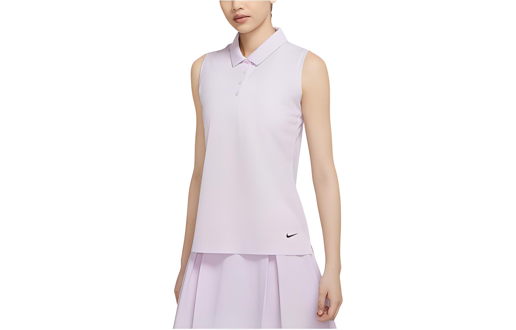 Nike Polo Shirts Women s Pink Polo Collar Moderate Straight Fit DH2313-530 L