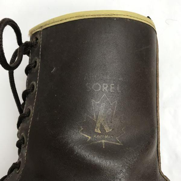 Sorel Kožené sněhule Kanada Vintage 80. léta-90. léta Velikost 26.0-27.0 Hnědé Těžká kůže(POUŽITÝ)