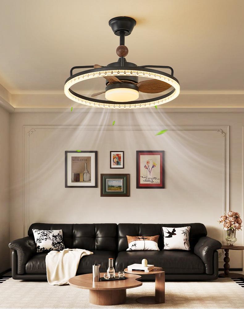 Retro Industrial-Style Ceiling Fan Light for Bedroom or Dining Room