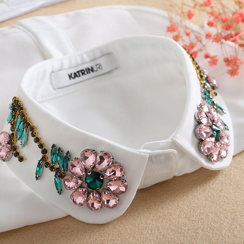 Women Detachable Collars  Diamond False Collar Ladies Fake Collar Decorative Neck Tie Women Necktie Party Gravatas Gifts