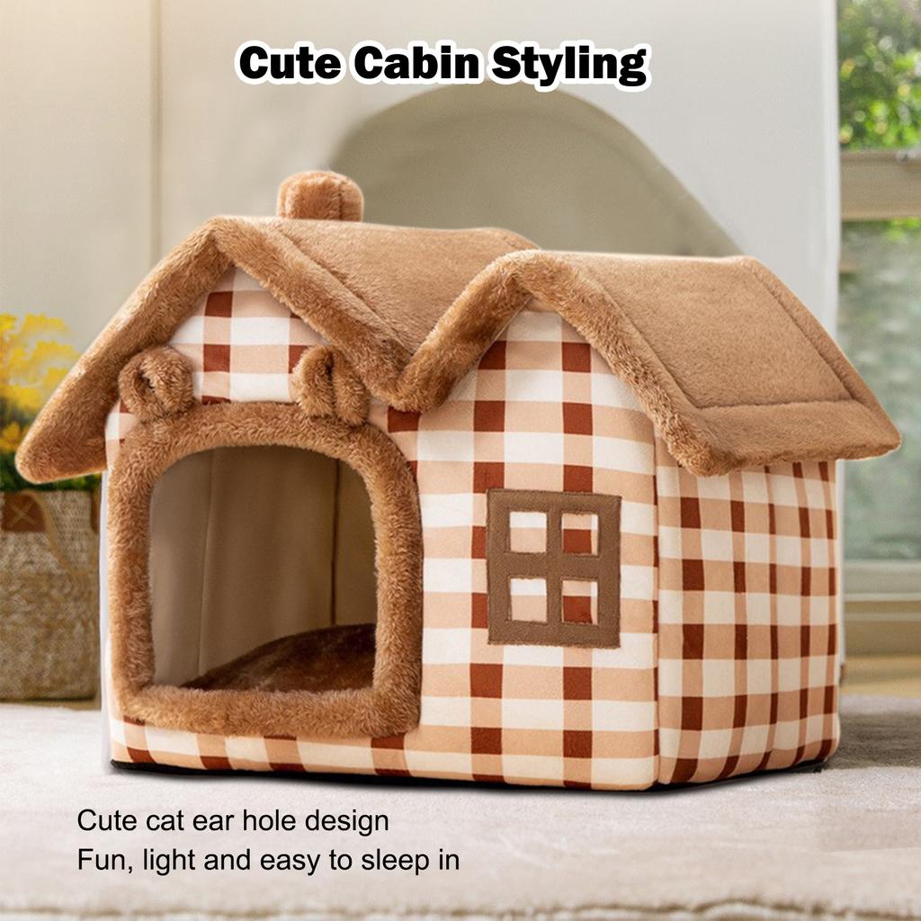 Pelíšek pro kočky Ultra-měkký plyšový materiál Kočičí pelíšky pro kočky v interiéru Kočičí pelíšek uvolňuje svaly a klouby