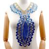 Color Heavy Industry Yarn-dyed Embroidered Collar, Gold Thread Embroidery, Large Fake Collar, Water-soluble Lace Collar, Hollow