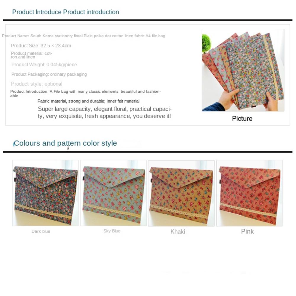 Elegant Envelope File Organizer Document Protector Button Folder Portable Data Bag  Students