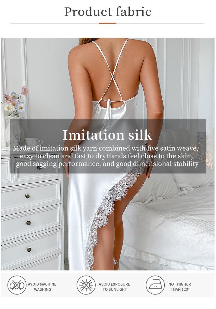 European & American Sexy Lace Nightgown: Summer Women's Lingerie, Pajamas, Camisole, Homewear