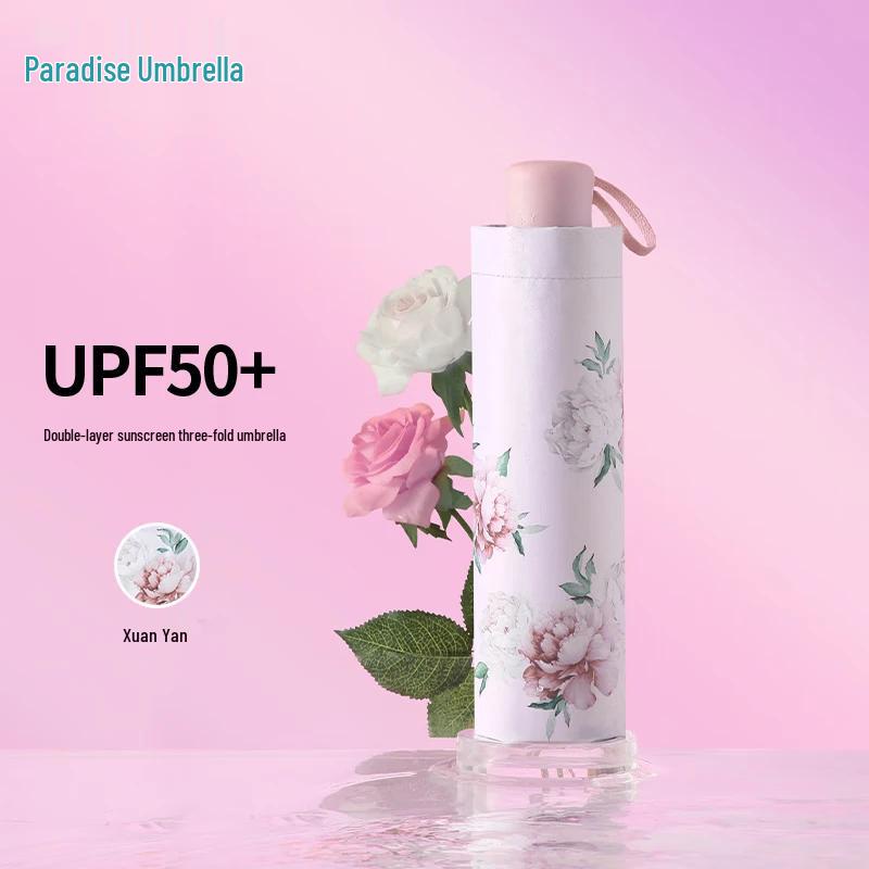 Heaven Umbrella Chinese Style Double-Layer UV Protection Folding Sun Rain Umbrella