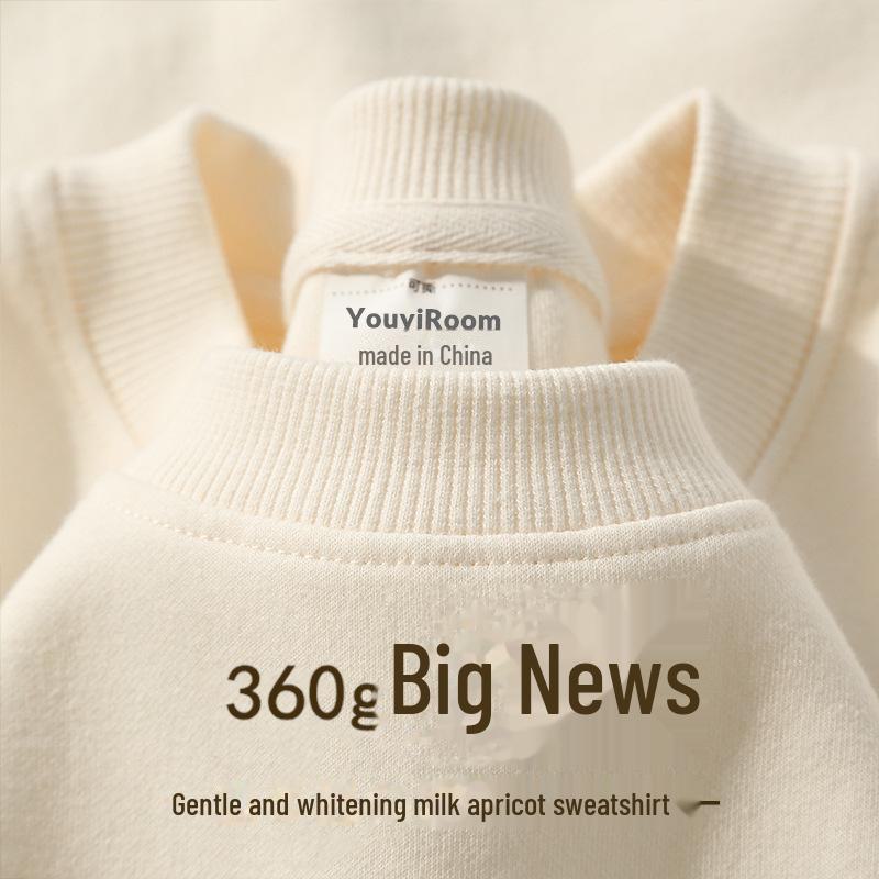 

Бавовняний світшот унісекс, 300 г, з довгими рукавами, круглим вирізом, плюс оксамит, однотонний. XL