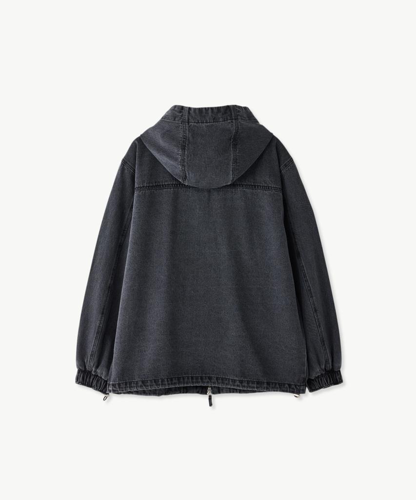 Stco Diems Cutout Denim Hoodie Zip-Up_Black (Oversized)_Ldjxa02Osb