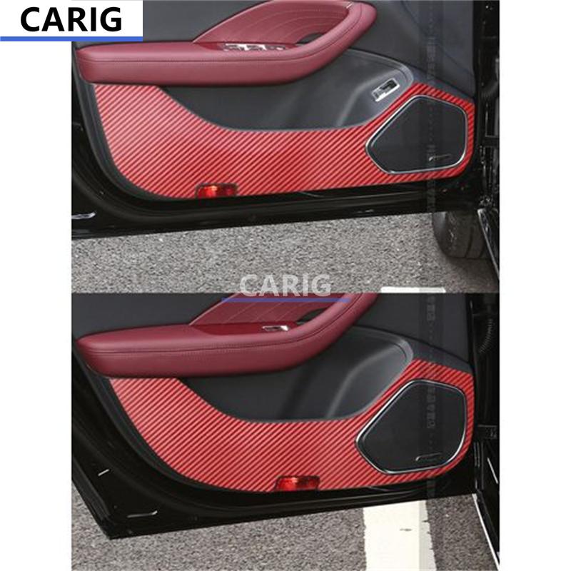 For HONGQI H5 Door Anti-kick Sticker Modified Carbon Fiber Pattern Interior Car Film Accessories Modification
