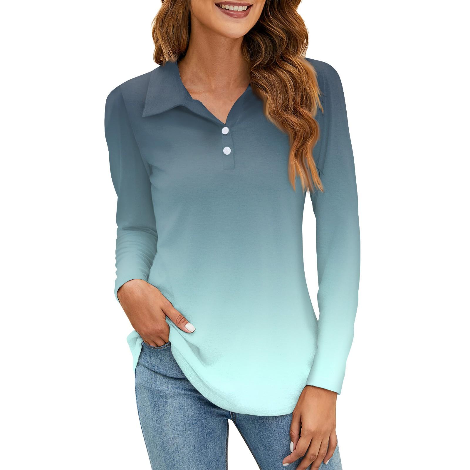 

Женская модная рубашка с принтом, воротник на пуговицах, V-образный вырез, длинный рукав, свободная рубашка, топы XXXL