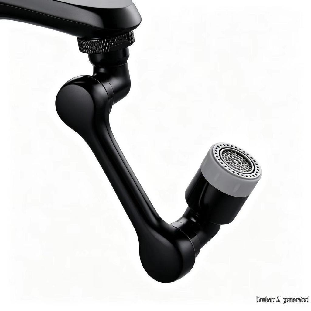 1080° Rotatable Universal Faucet Extension with Splash-Proof Aerator