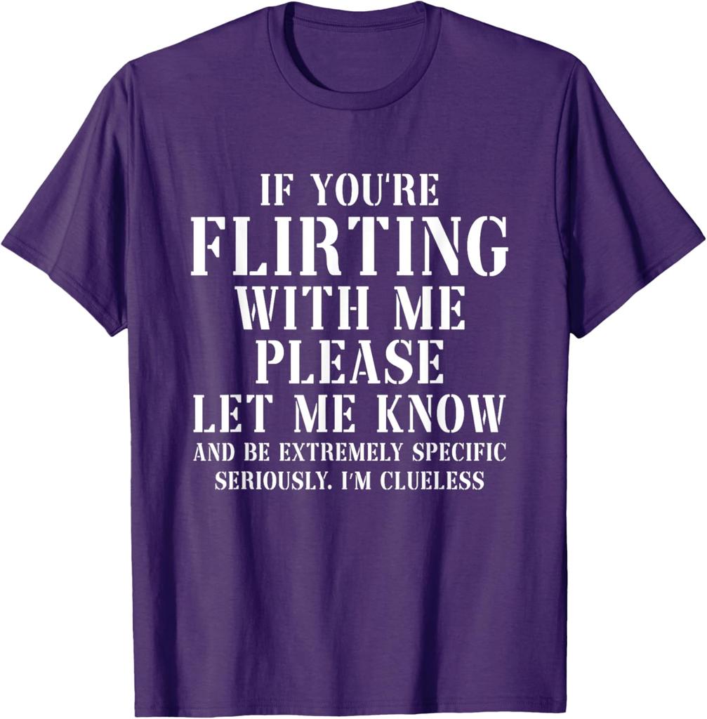 If You're Flirting With Me Please Let Me Know T-Shirt Tshirt Haikyuu Graphic Tees Women's T-shirts Fashion Pure Cotton 82978