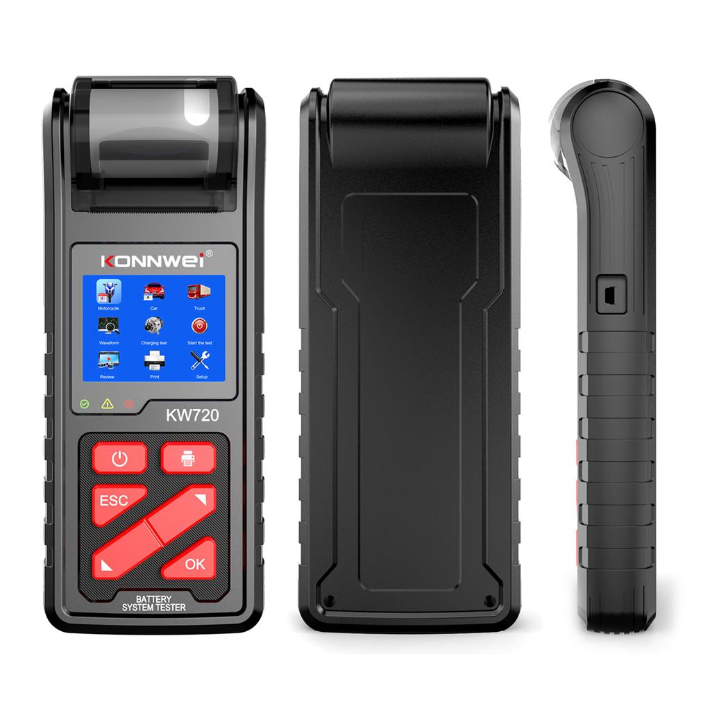 Battery tester with printer 6-24V Konnwei KW720