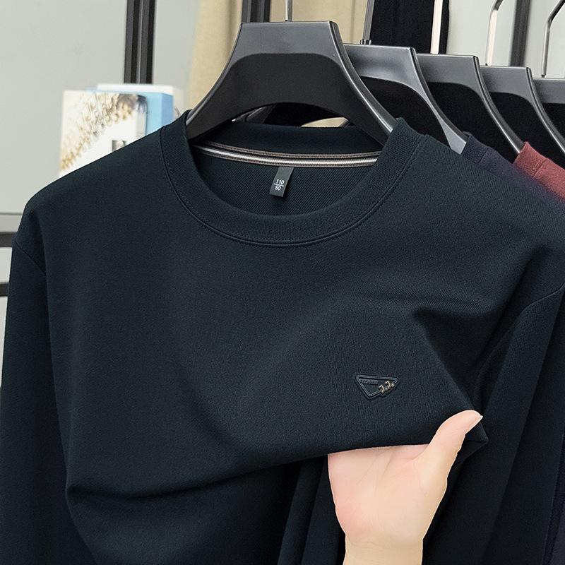 Autumn Crew Neck Hoodie Fashion Casual Middle-Aged & Young Long Sleeve T-Shirt
