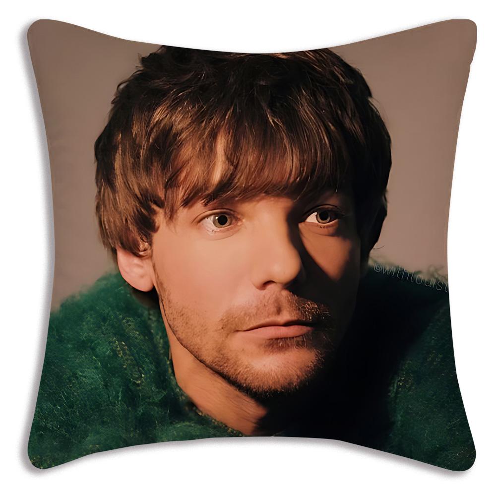 L-Louis Hot Singer T-Tomlinsons Pillow Covers Cartoon Sofa Decorative Home Double-Sided Printing Short Plush Cute Cushion Cover