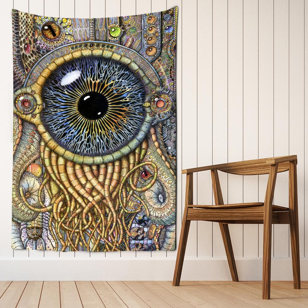 Owl Windbell Tapestry Wall Hanging Psychedelic Magic Bohemian Art TAPIZ Bed Sheet Dormitory Home Decor