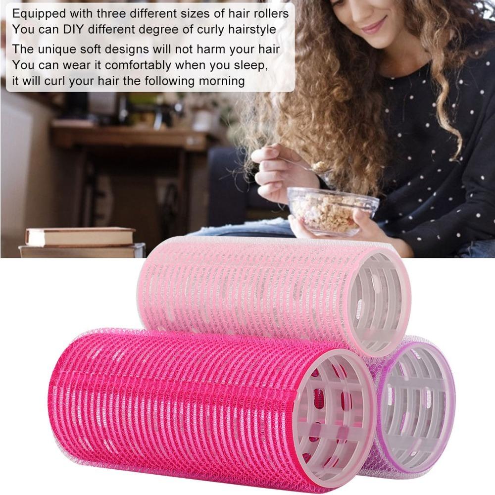 

Portable Portable Hair Rollers Self-Adhesive Styling Curlers DIY Curly Hairstyle
