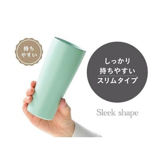 Kakusee Tumbler Charcoal 450ml Vacuum Double Structure Insulation Cooling Slim Type Ceramic Coating Easy Clean Seraco CE-01C