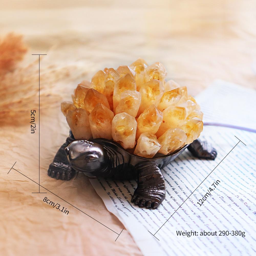 Natural Sea Turtle Crystal Lamp Water Amethyst Cluster USB Night Light Crafts Home Decorative Lights Wedding Gifts