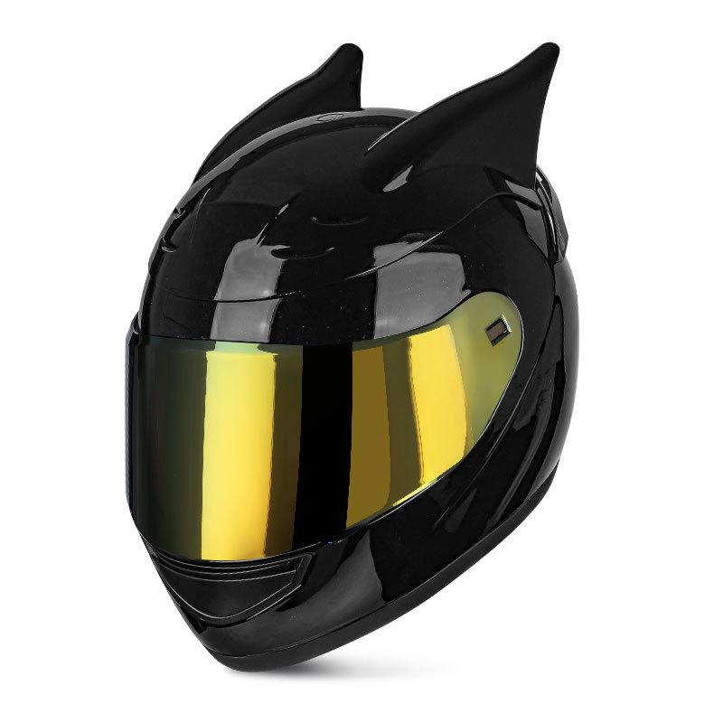 Universal Full Face Motorcycle Helmet with Dragon Horn for Men & Women