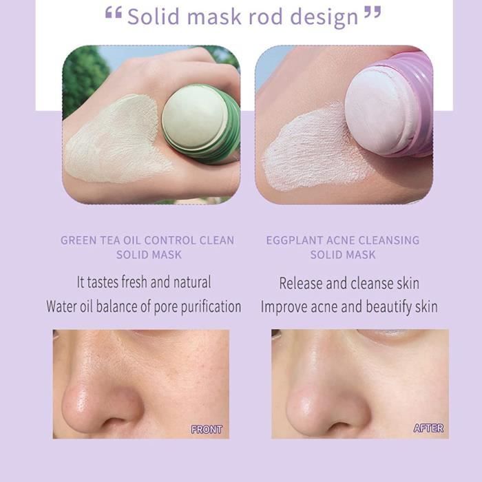 Masque - Green Tea - Nettoyage en profondeur - Contrôle de l'huile - Vegan - 100g