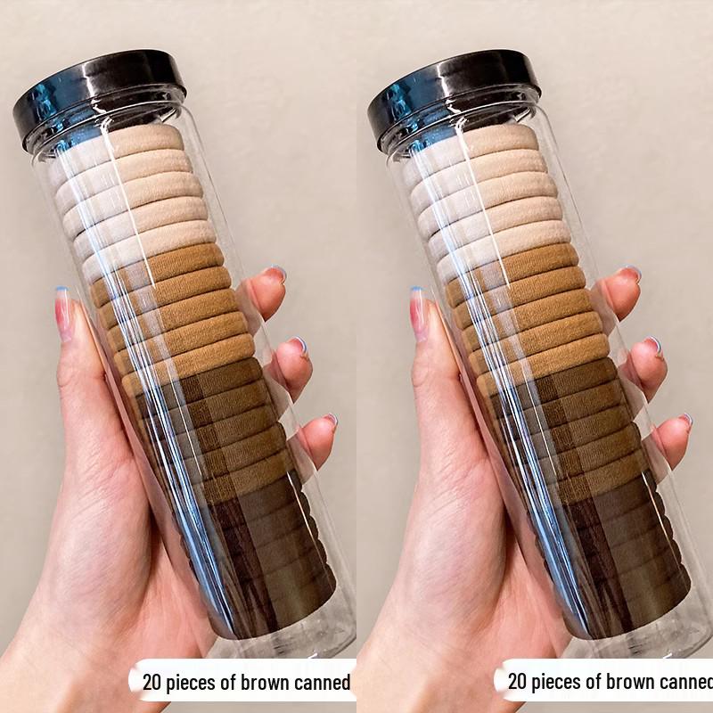 Women's Seamless Rubber Band Hair Tie - 2025 New High Ponytail, Simple Design with Leather Cover