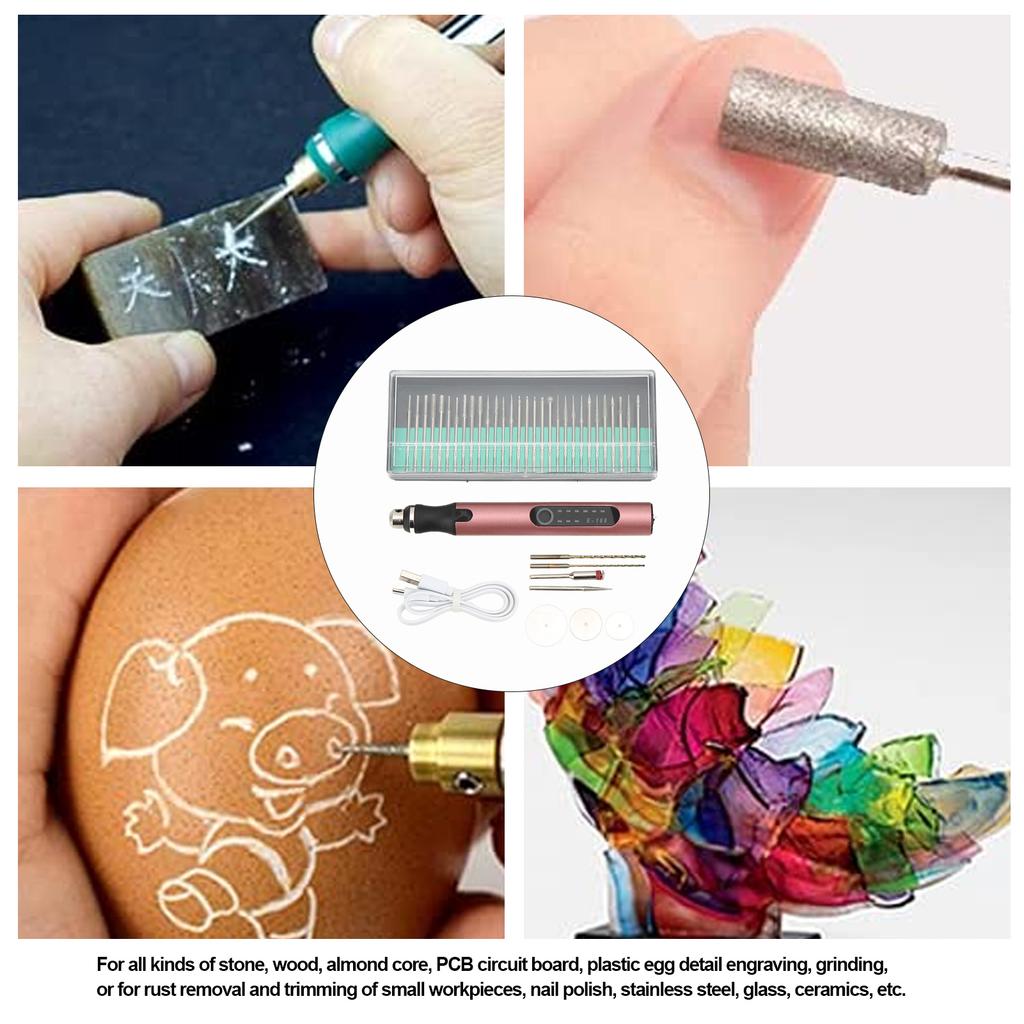 Gravierstift Tragbar Kabelloses Laden 3 Geschwindigkeiten Bohren Schneiden Schleifen Beschriftung Metall Ätzstift Werkzeug