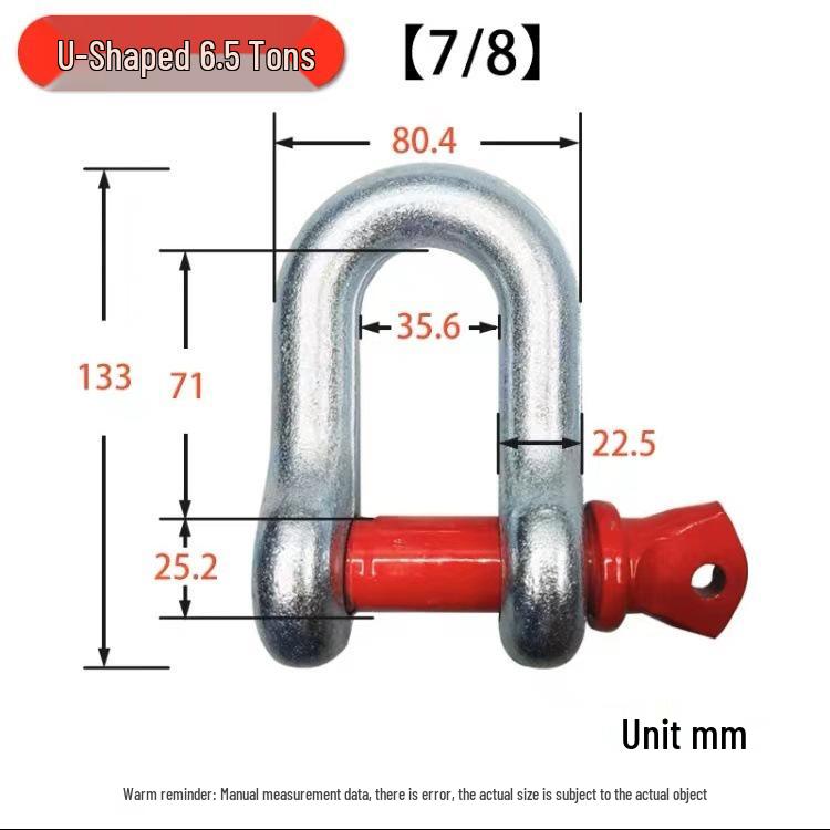 High-Strength U-Type D-Shackle for Lifting & Excavator Locks