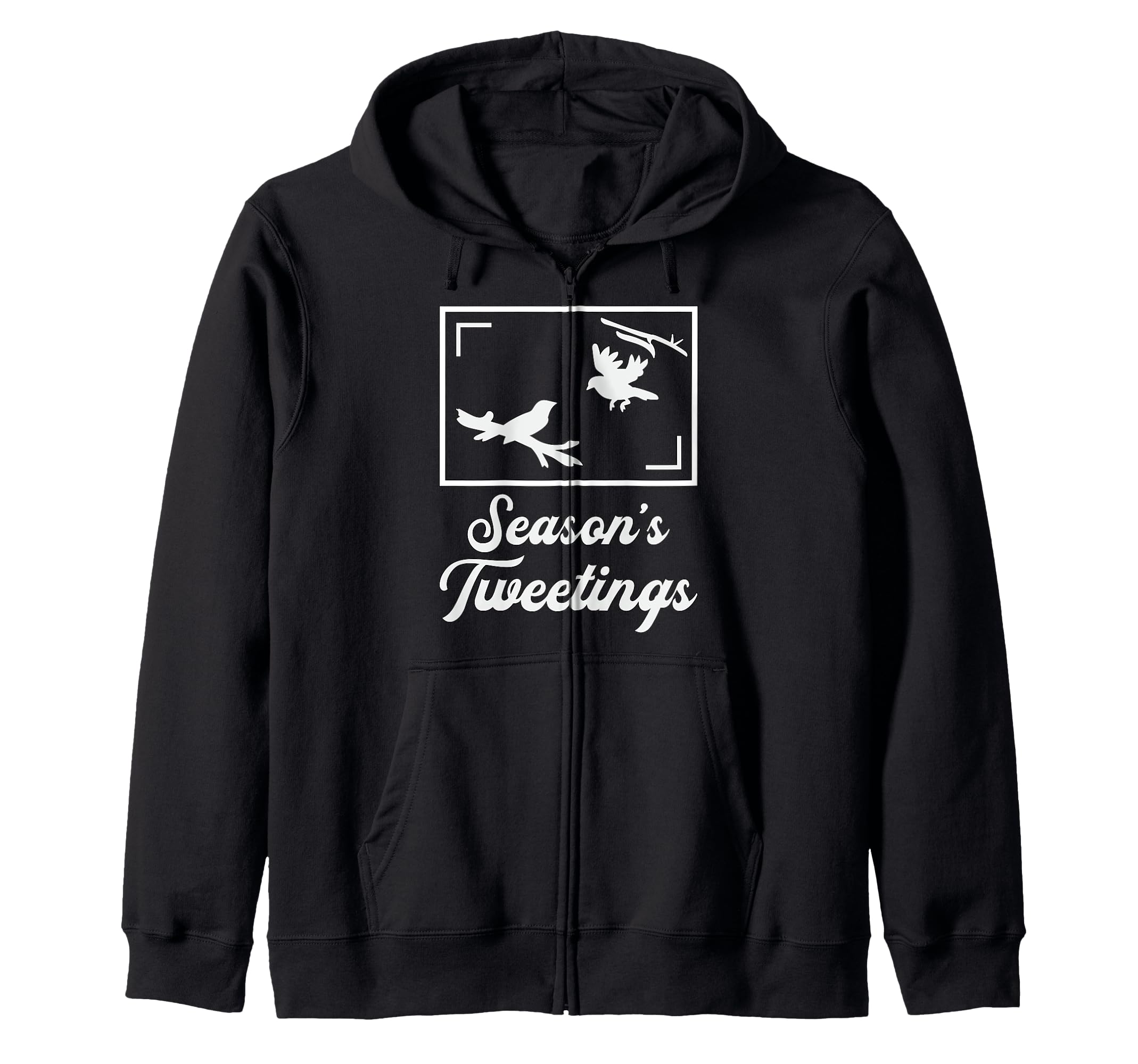 

Season s Tweetings Bird Watch Retro Vintage Birdwatcher Zip Hoodie