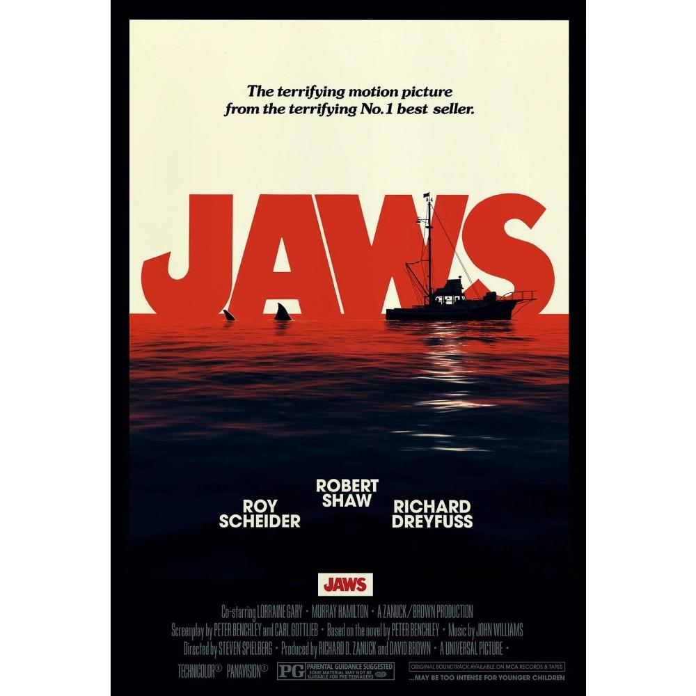 Berühmte Amerikanische Klassische Horror Jaws Filmplakate Retro Küstenstadt Drucke Leinwandmalerei Wandbilder Heim Wohnzimmer Dekor