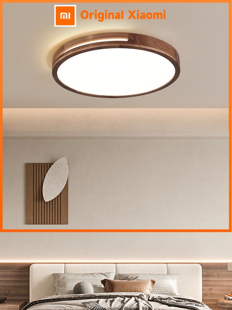 Nordic Simple Solid Wood Ceiling Lamp Modern Fashion Aisle Lamp Circular Three Color LED Lamp Ultra Thin Study Bedroom Lamp