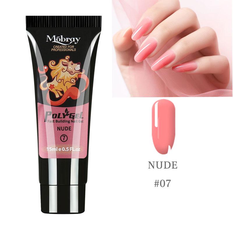 15g Polygelové nehty Akrylgel Prodloužení prstů Stavební gel Umělé tipy na nehty pro DIY nebo nehtové studio