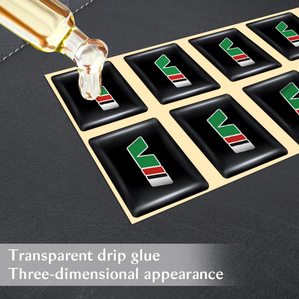 10pcs Car Interior Home Office School Computer Badge Sticker For Skoda S Fabia Rapid Superb Octavia A5 a7 2 Kodiaq Scala VRS VII kyvc74