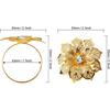 6Pcs Rose Flower Napkin Holder Floral Rhinestone Napkins Rings for Wedding Mother's Day Party Dinner Table Decor