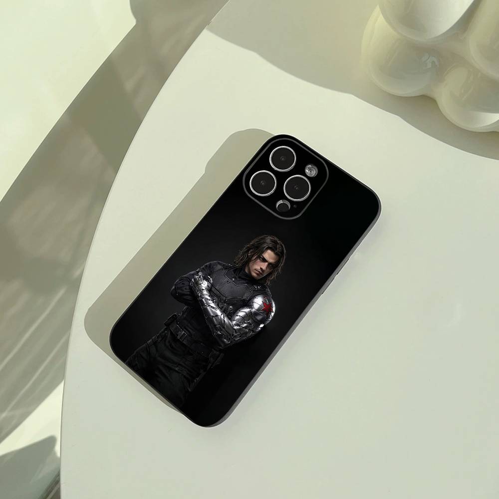 B-Bucky- Barnes  Winter -S-Soldier Phone Case For iPhone 17,16,15,14,13,12,11Pro Max, Lightweight and Practical Soft Black Cover