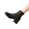 Retro Martin Boots Women's Summer Thin New Thick Heel Mesh Hollow Sandals Breathable Soft Sole Short Boots Cool Boots